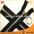 open end metal zipper with key locking zipper sliders for clothes